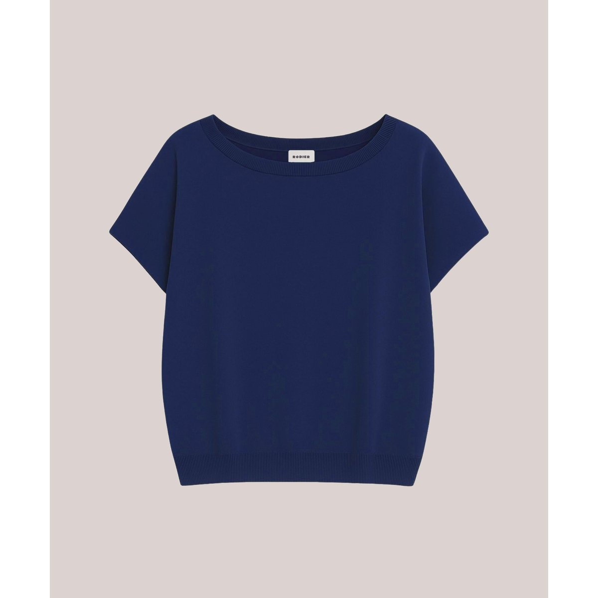 Pull manches courtes oversize bleu marine, RODIER