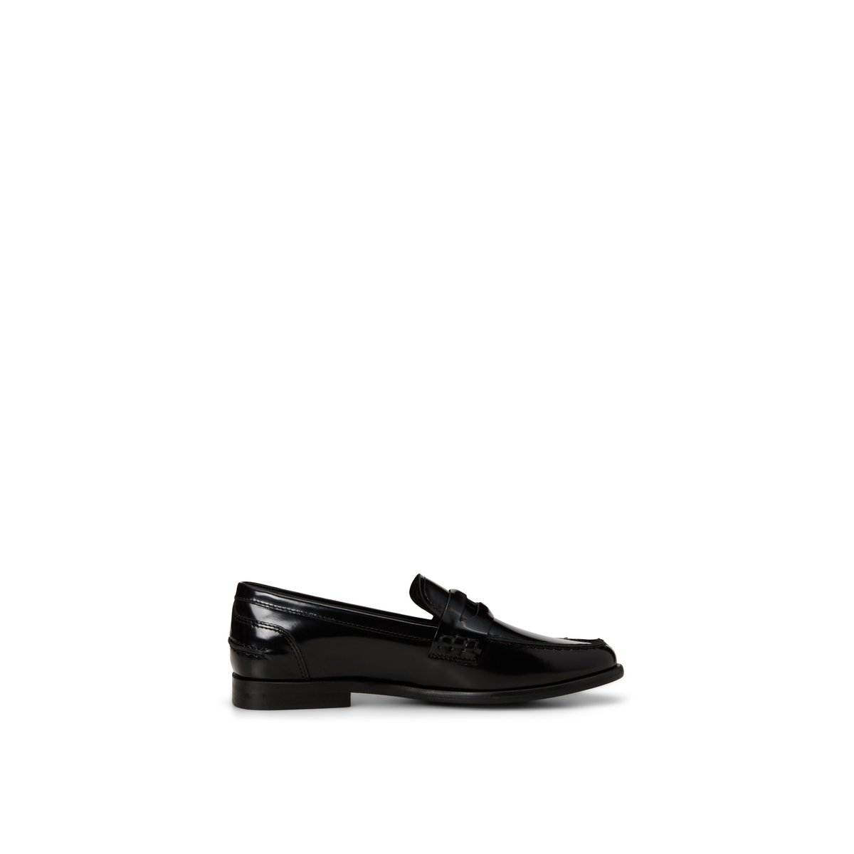Mocassins Penny Loafer modèle Fiona en cuir de vachette de haute qualité noir, MARC O'POLO
