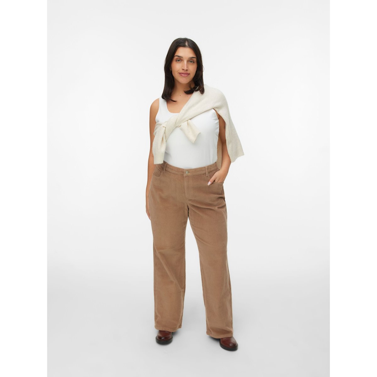 Pantalon À Jambe Large silver mink, VERO MODA