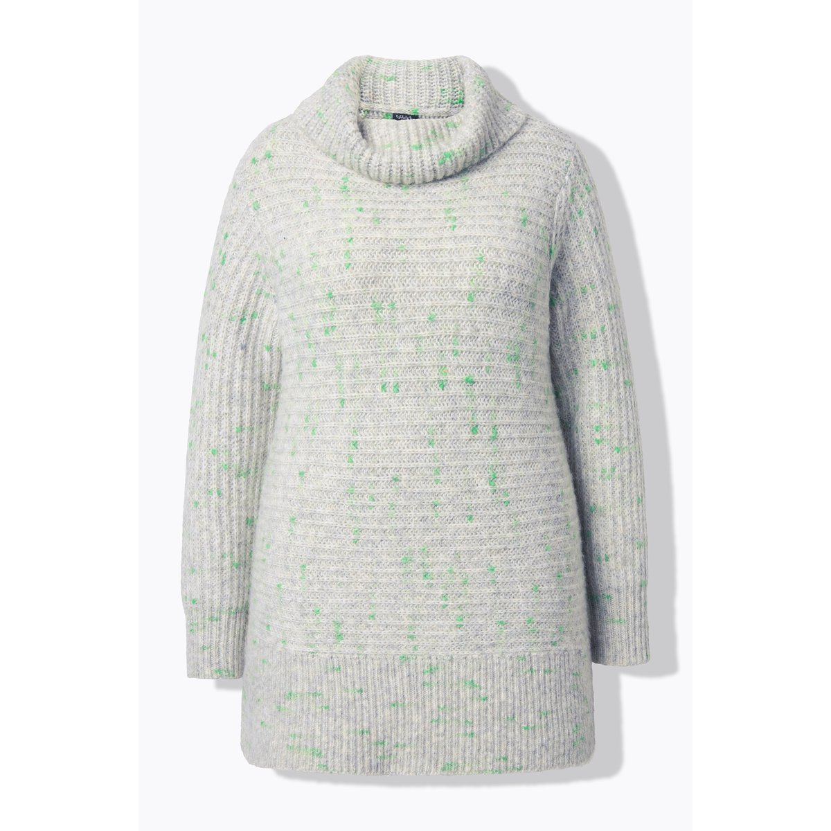 Pull à col roulé et manches longues gris clair chiné, ULLA POPKEN