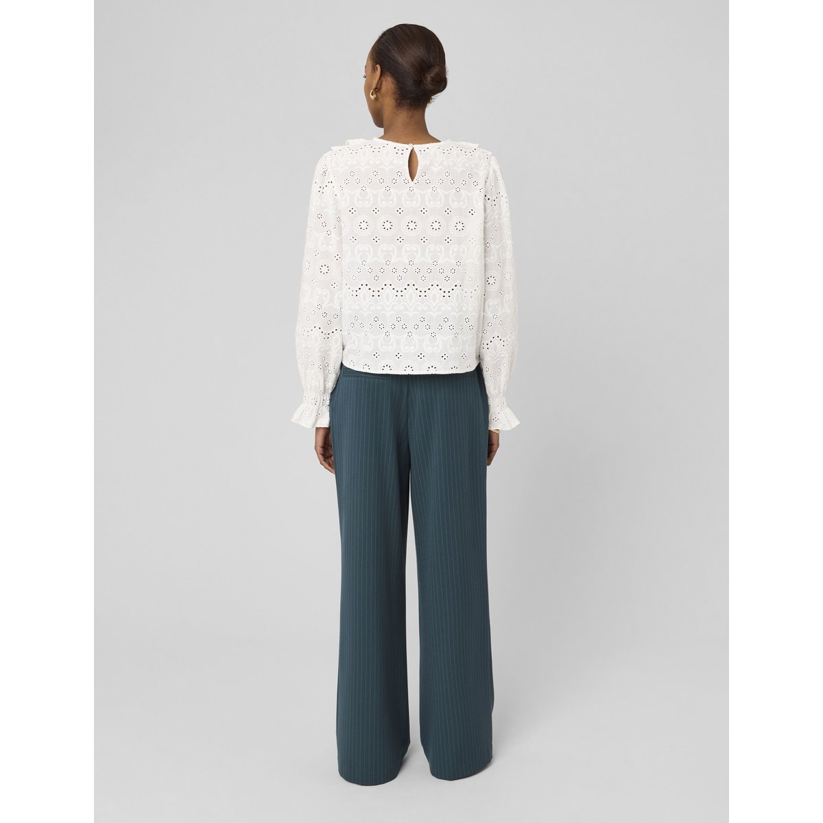 Pantalon tailleur en polyester recyclé vert, BZB