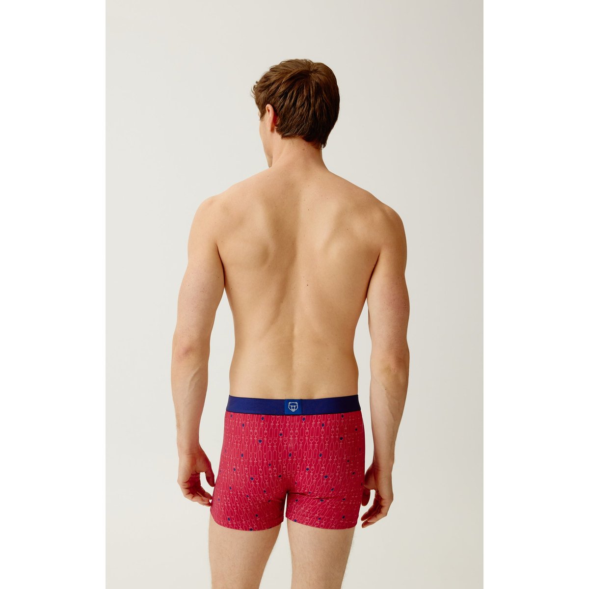 Boxer en jersey de coton imprimé Millésimé bordeaux, ARTHUR