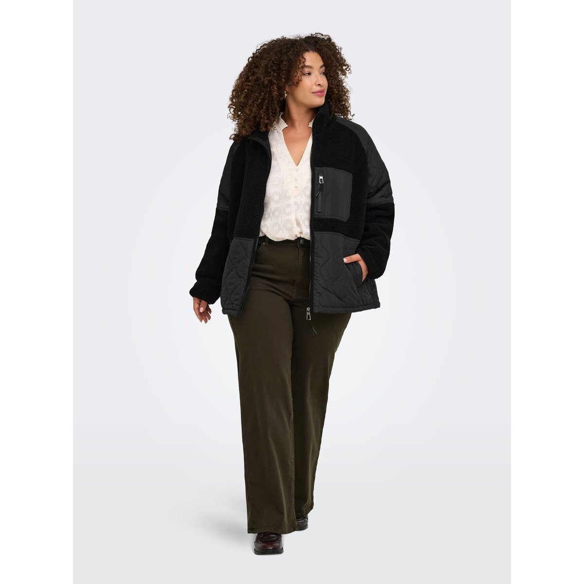 Veste En Polaire black 1, ONLY CARMAKOMA