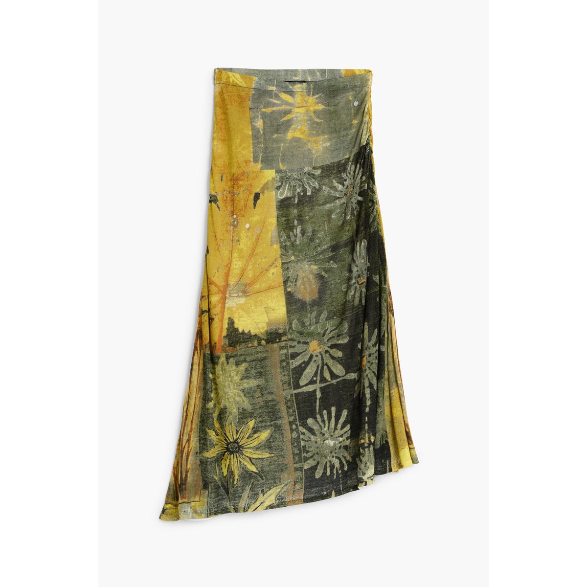 Jupe longue imprimée vert, DESIGUAL