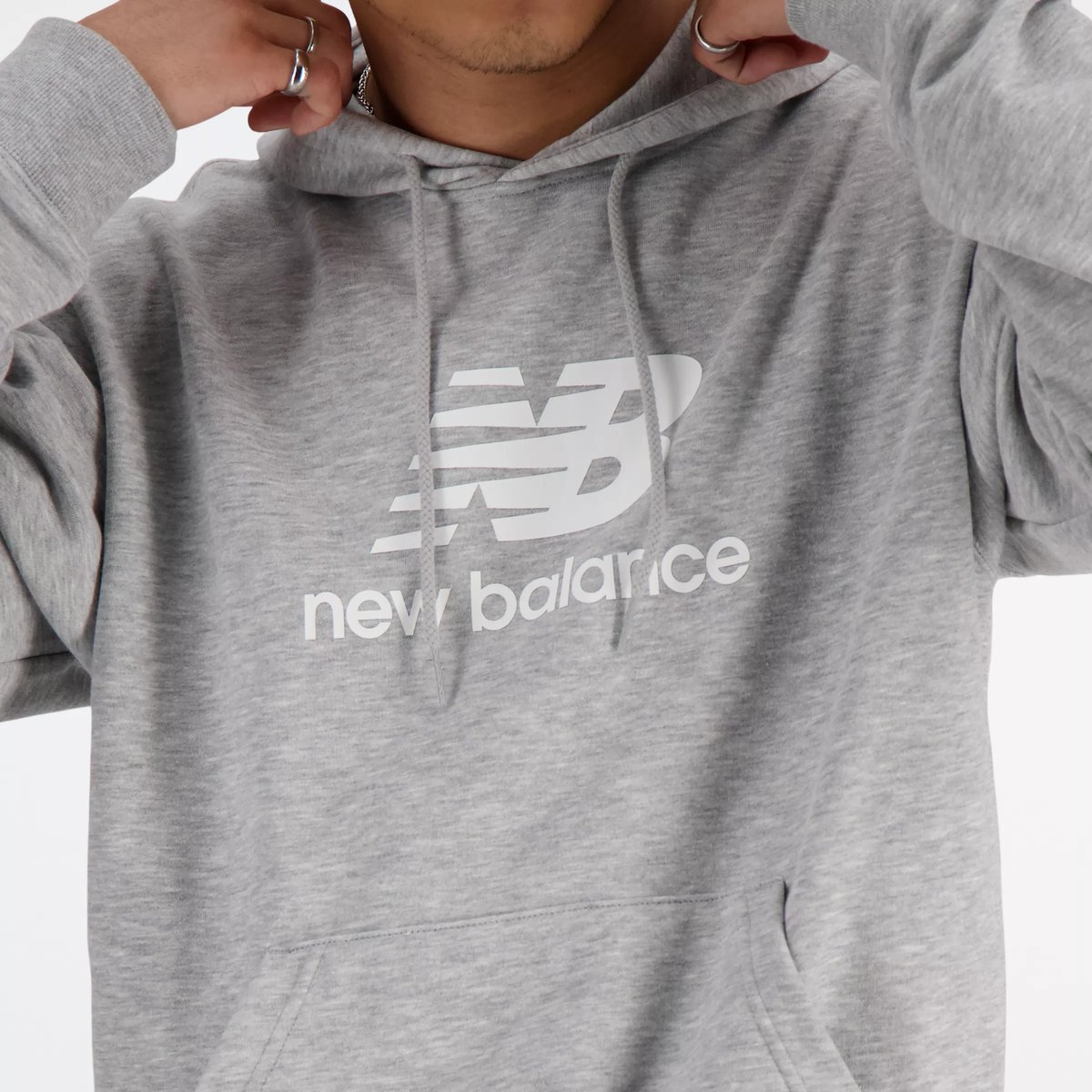 Sport Essentials French Terry Logo Hoodie gris - 1ag, NEW BALANCE