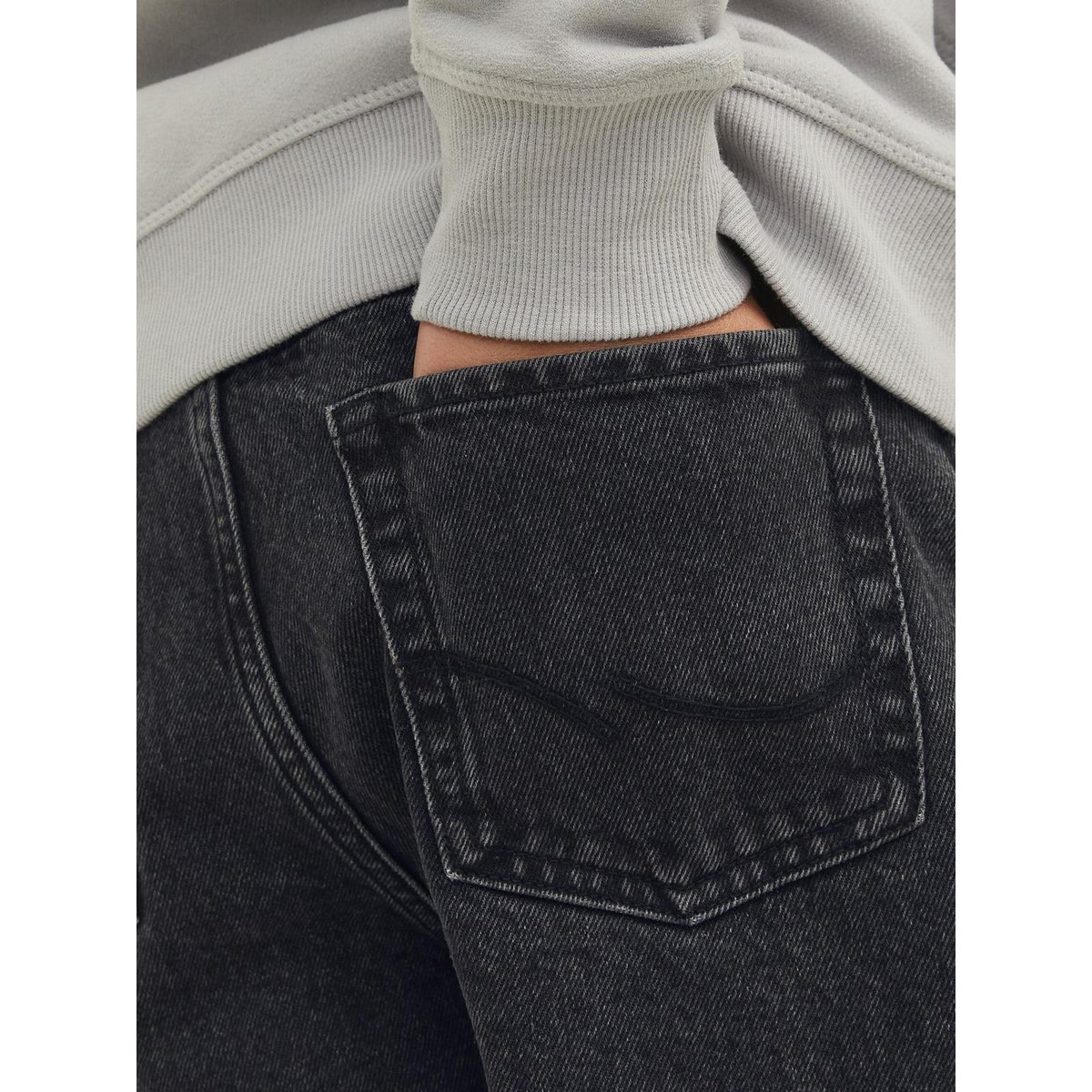 Jean Baggy Fit black denim, JACK & JONES JUNIOR