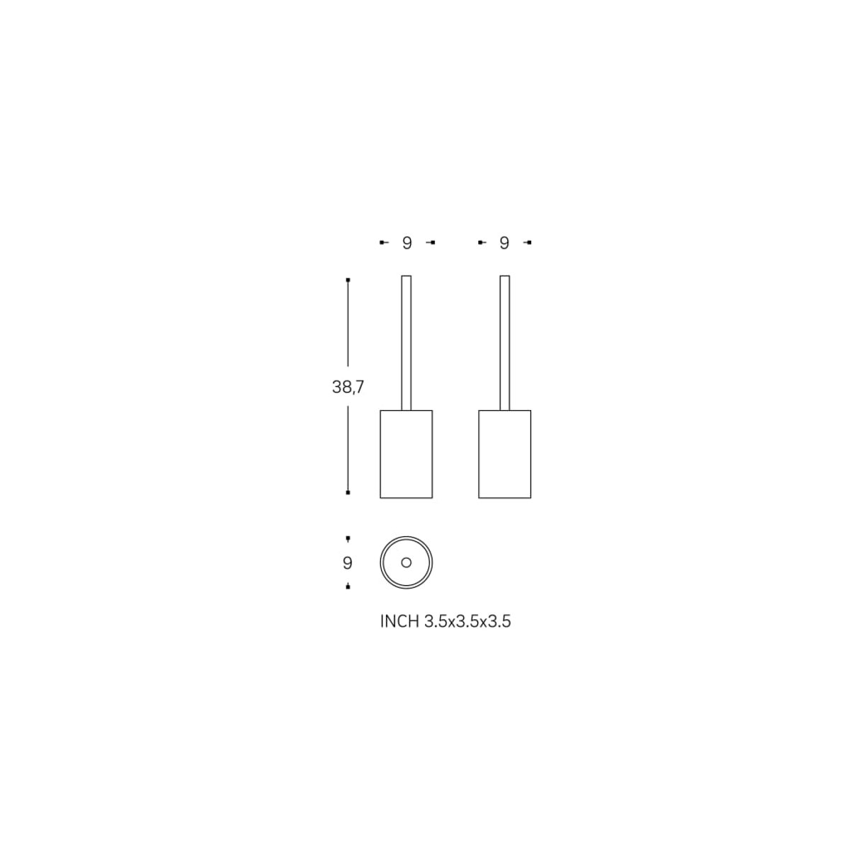 Brosse Wc ARCHITECT SP chrome, COSMIC