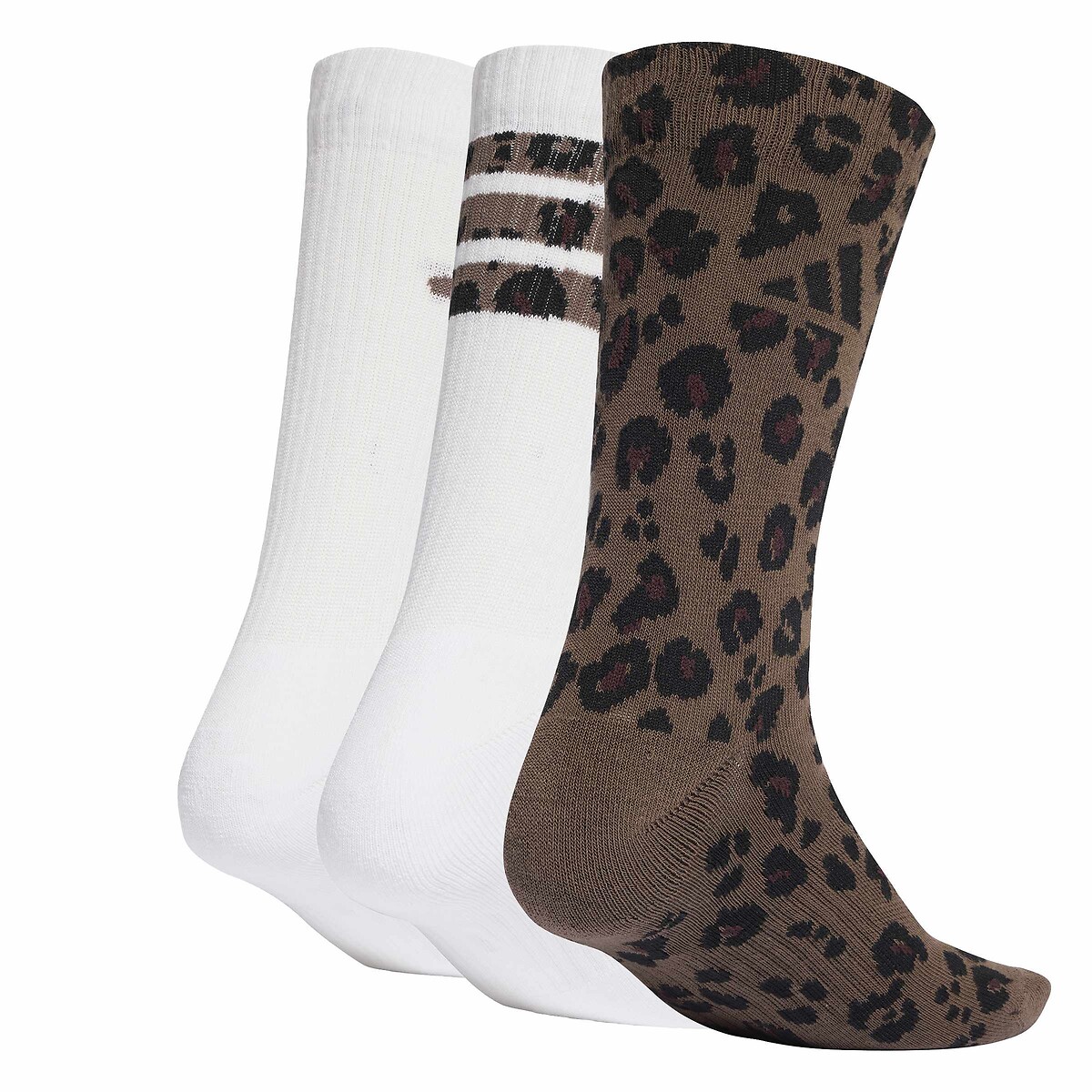 Lot de 3 paires de chaussettes hautes léopard, adidas Performance
