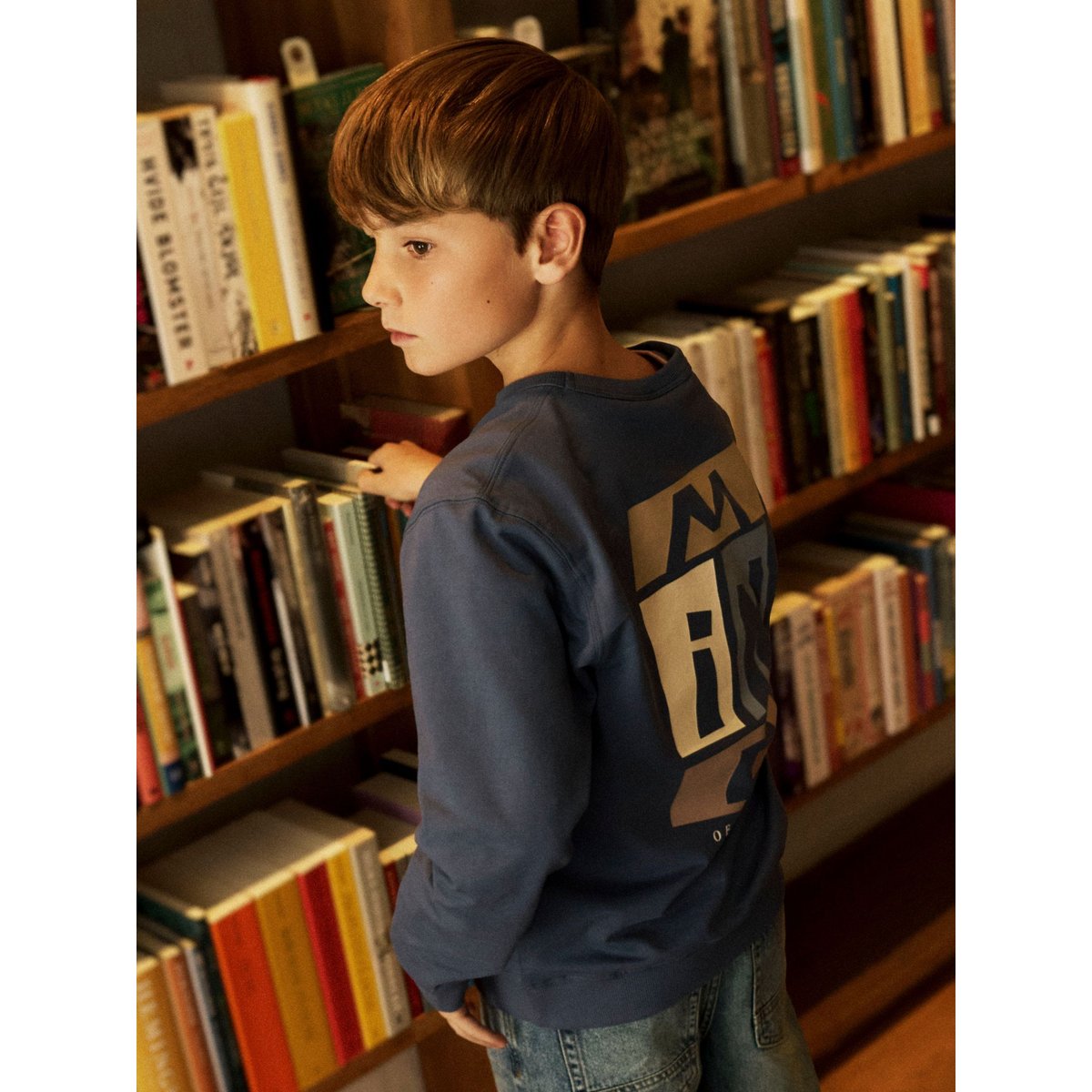 Sweat-Shirt vintage indigo, NAME IT