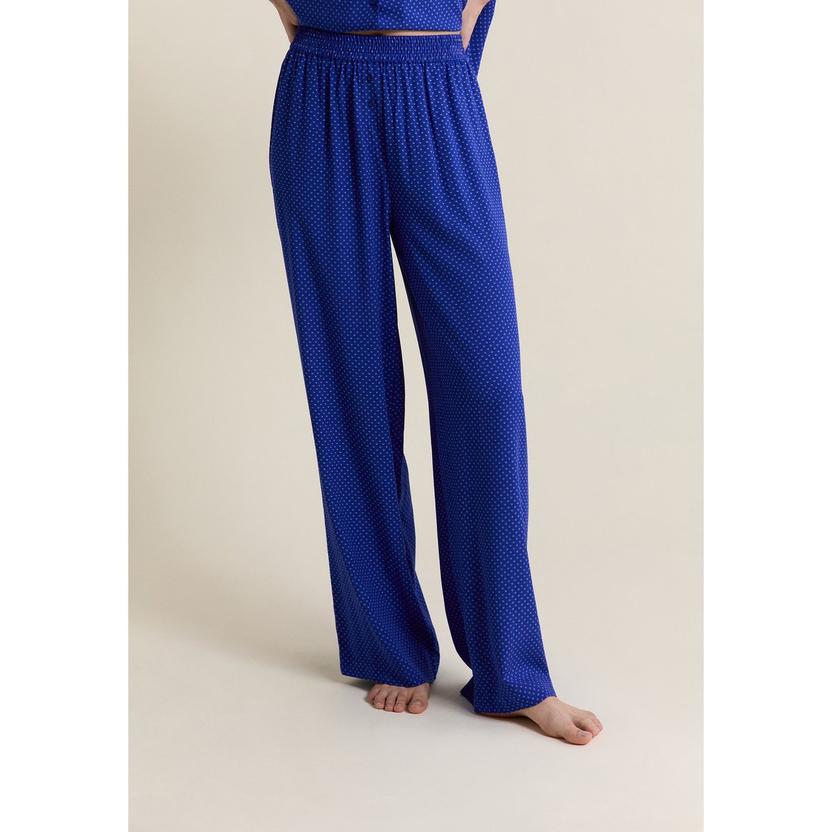 Pantalon de pyjama à pois AYMERIK bleu royal, ETAM