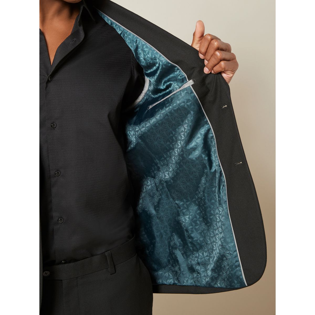 Veste de costume texturée noir, NEXT