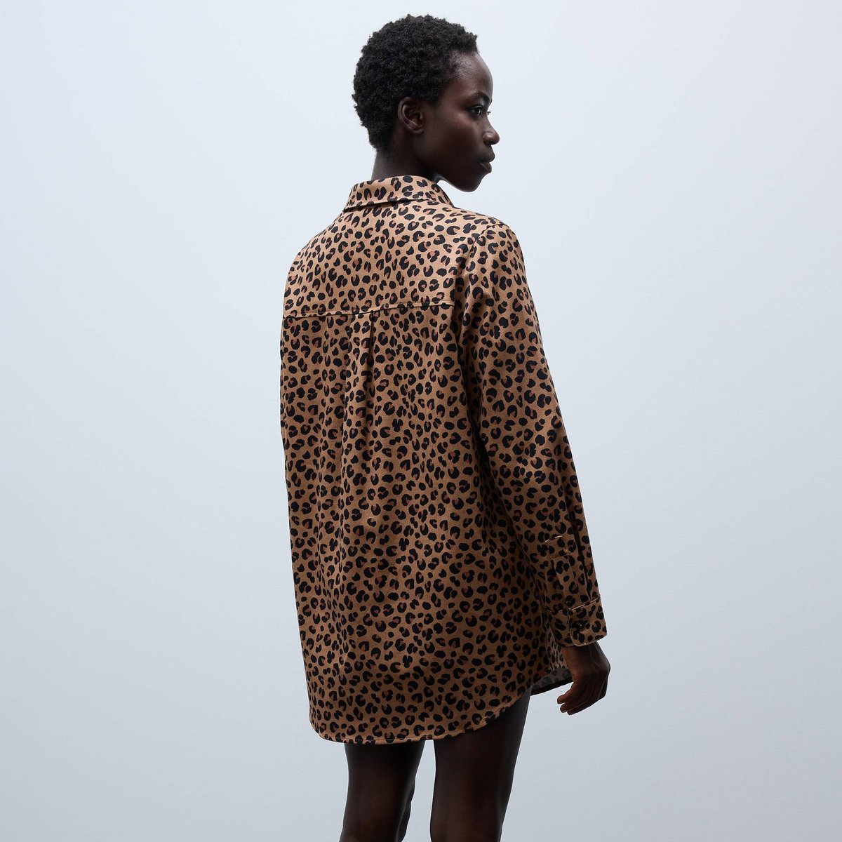 Robe courte manches longues imprimée en coton BIO GOTS marmotte, MONOPRIX