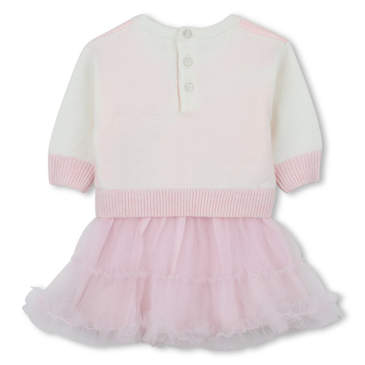 Robe tricotée ecru rose, BILLIEBLUSH