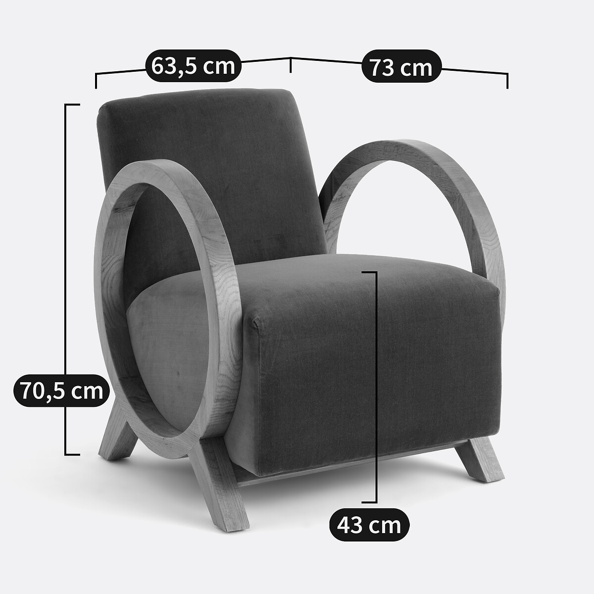 Sillón vintage Berti ocre dorado, LA REDOUTE INTERIEURS