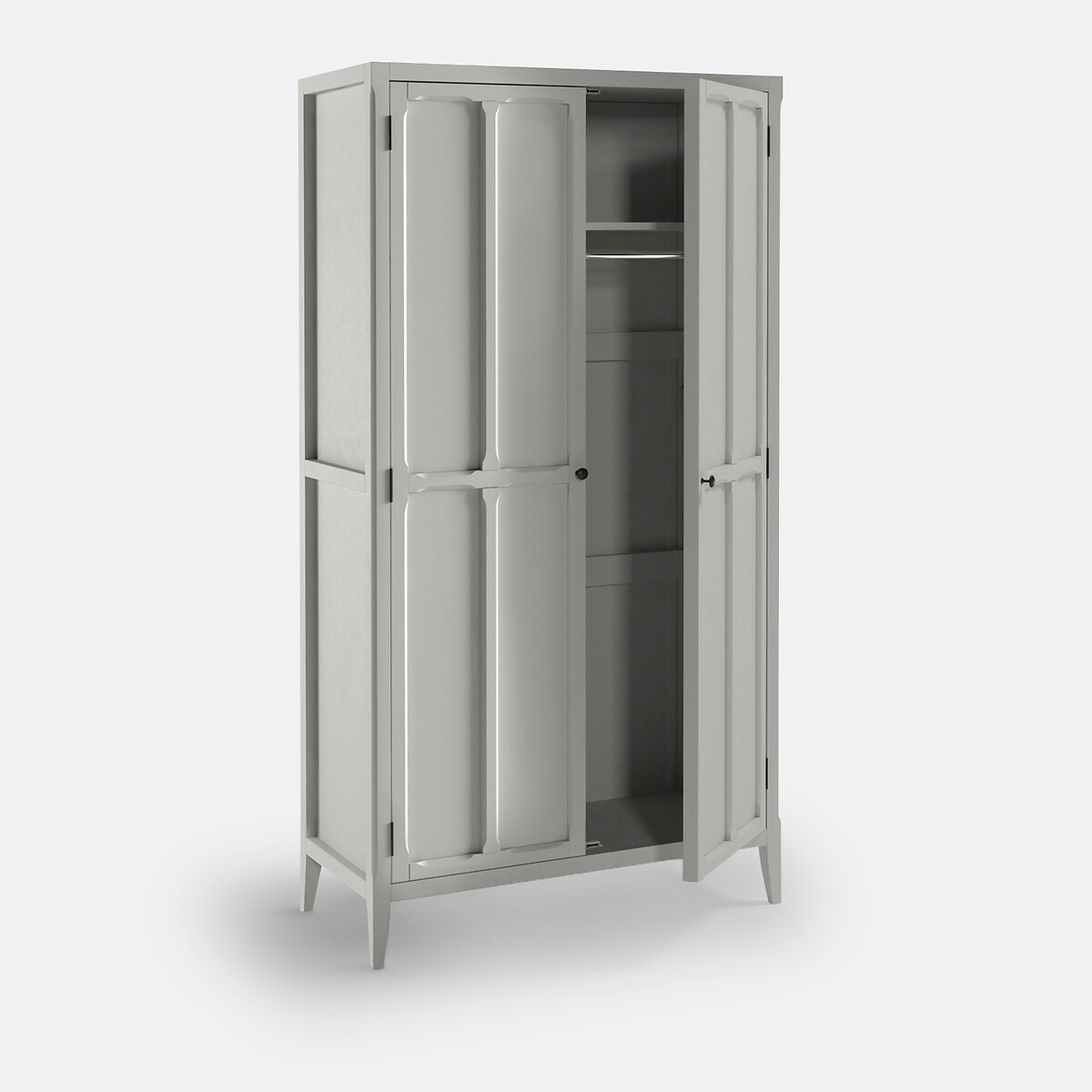 Eugénie 2-Door Wardrobe light grey, LA REDOUTE INTERIEURS