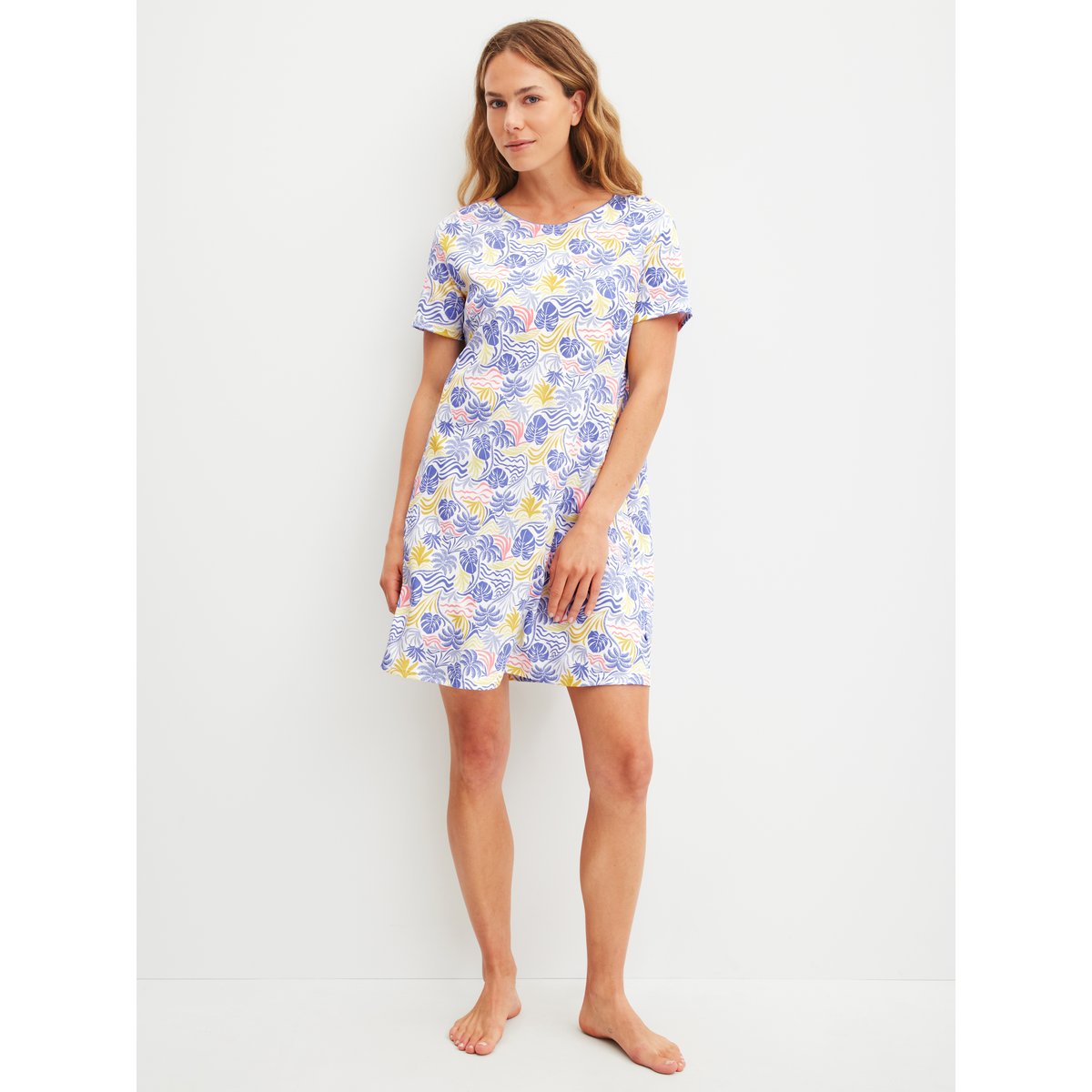 Chemise de nuit manches courtes Coton SWISS RESORT persian jewel, CALIDA