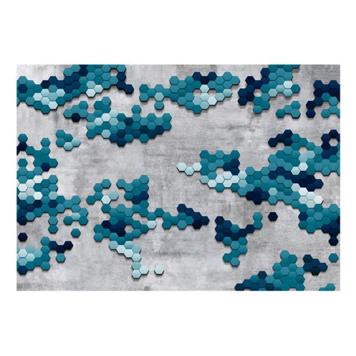 Papier peint intissé panoramique Abstractions Sea puzzle gris / argent, EDEN