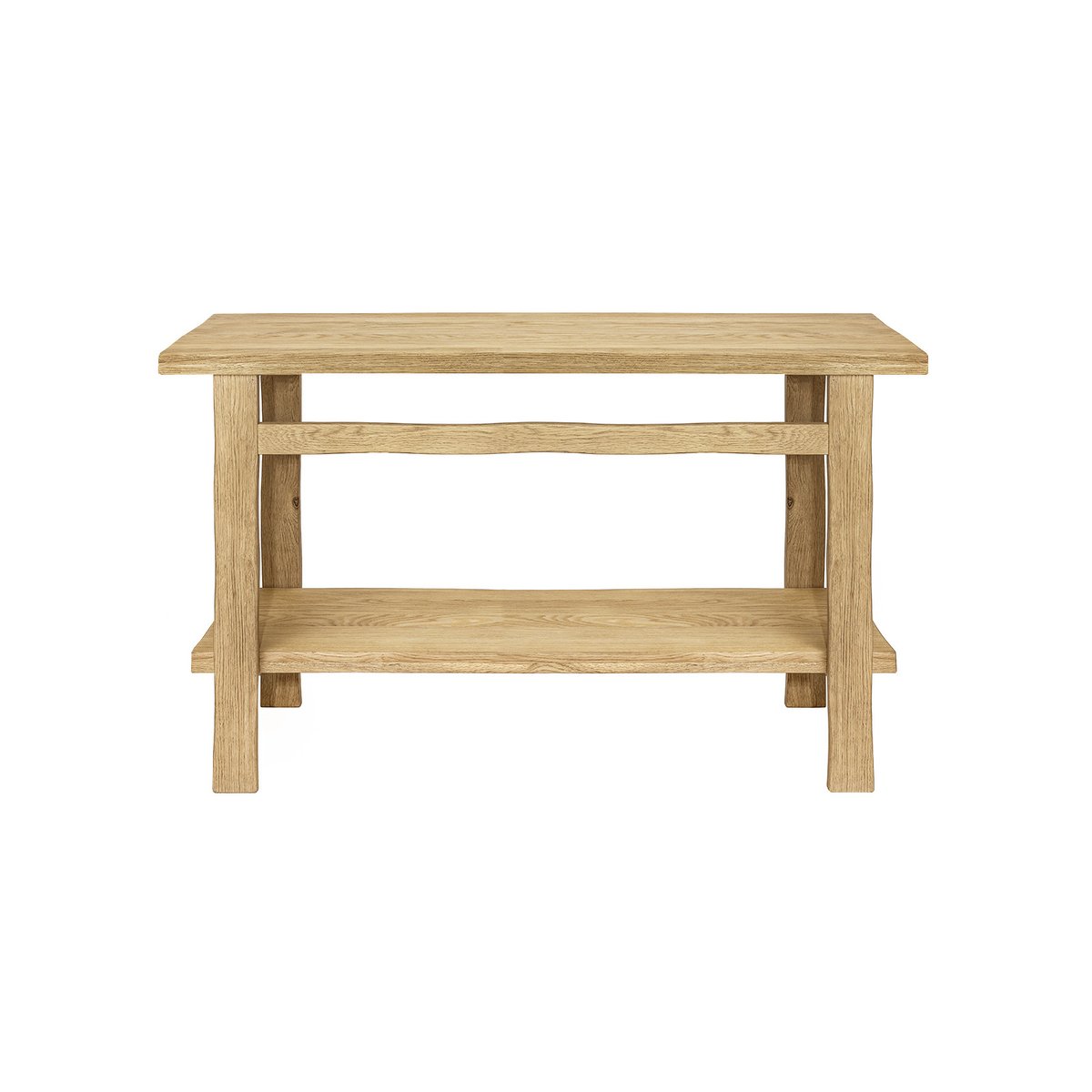 Meuble double vasque sur pieds 140cm en chêne massif esprit établi OFICIO chêne, MOB IN