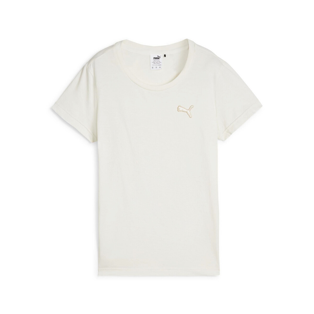 T-shirt Made In France logo brodé beige clair, PUMA