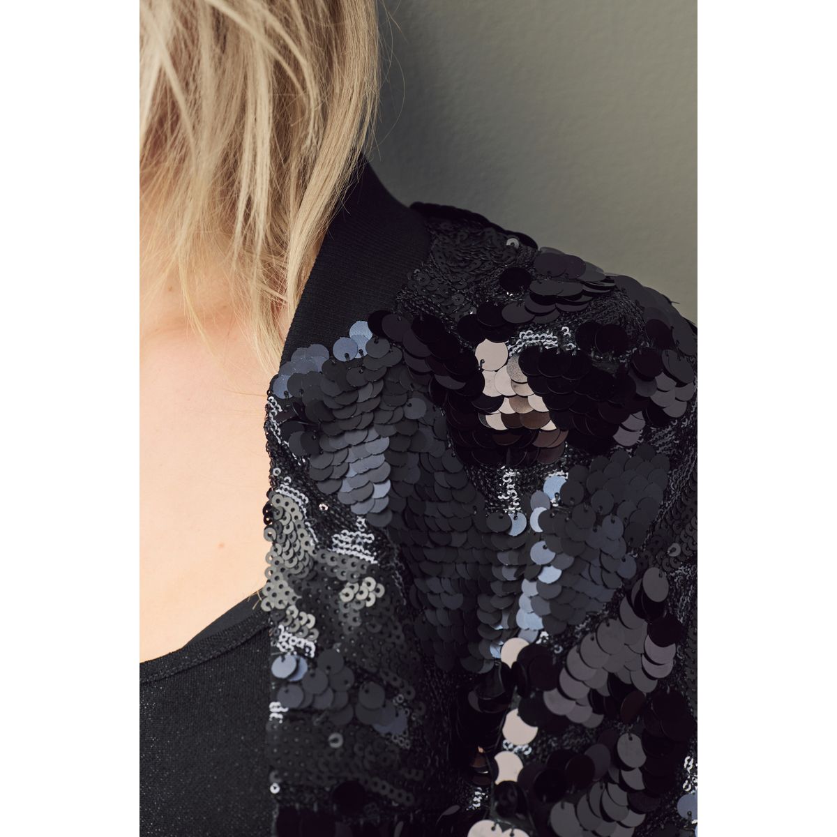 Blouson bombardier à sequins bleu foncé, NEXT