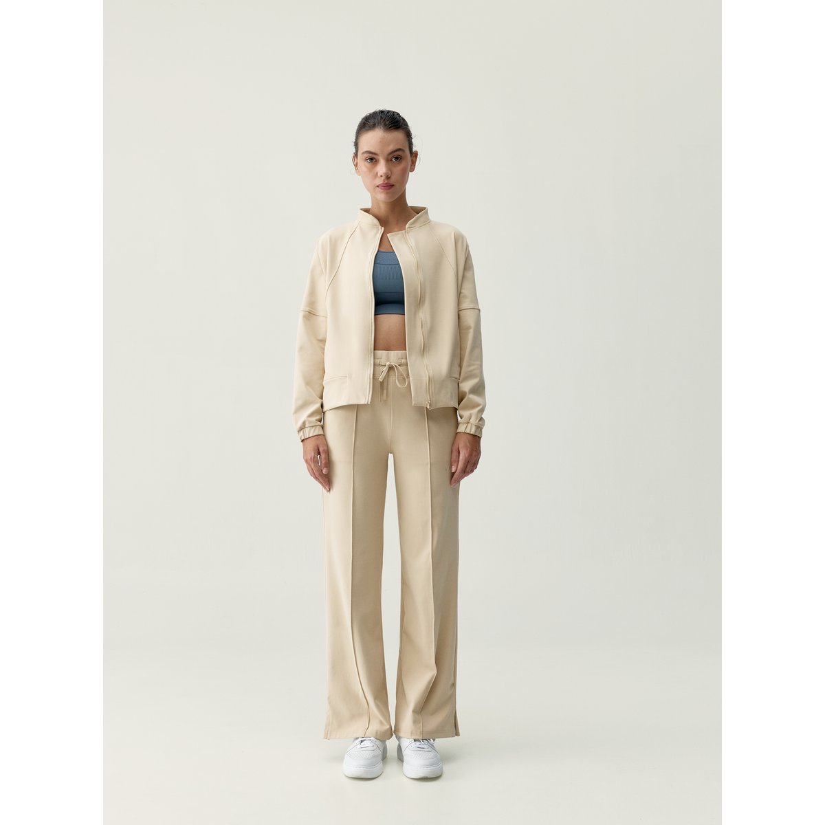 Veste de sport femme Leila Avec poches fermeture éclair beige naturel, BORN
