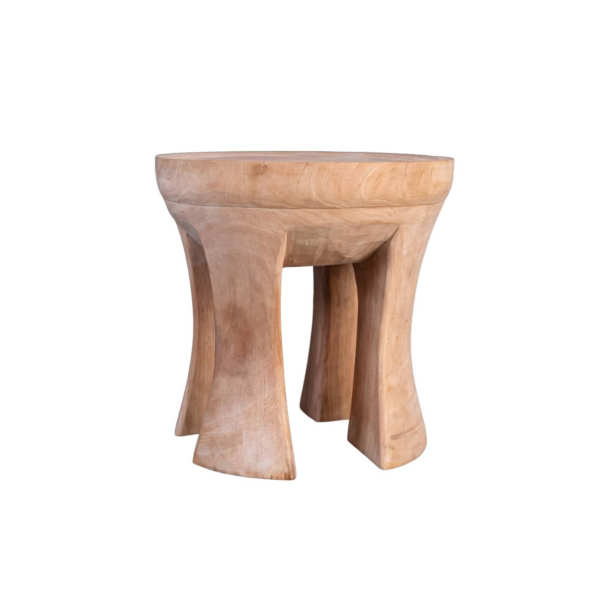 Tabouret en bois de manguier EZRIEL bois clair, MADE IN MEUBLES