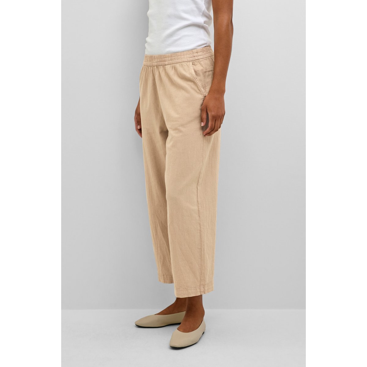 Pantalon casual beige classic sand, KAFFE