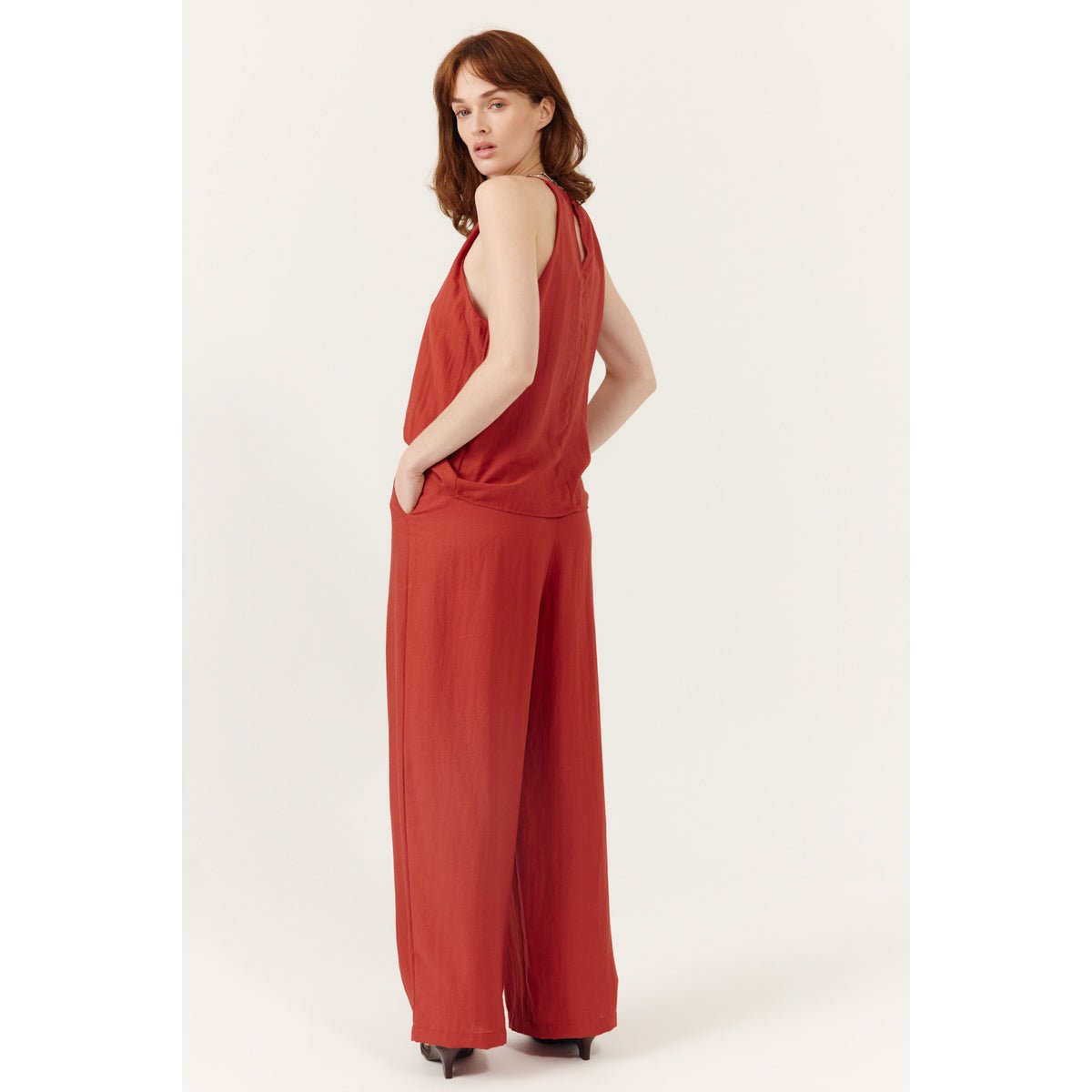 Top dos nageur coupe droite Marena terracotta, ARTLOVE