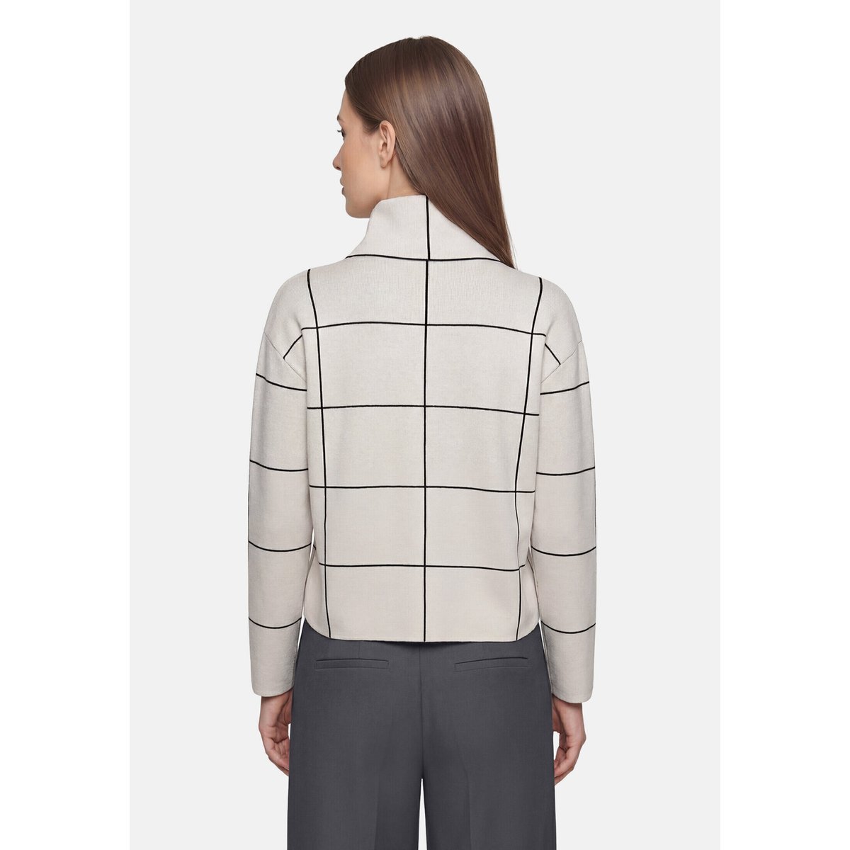 Pull-over en maille à col patch beige/black, BETTY BARCLAY