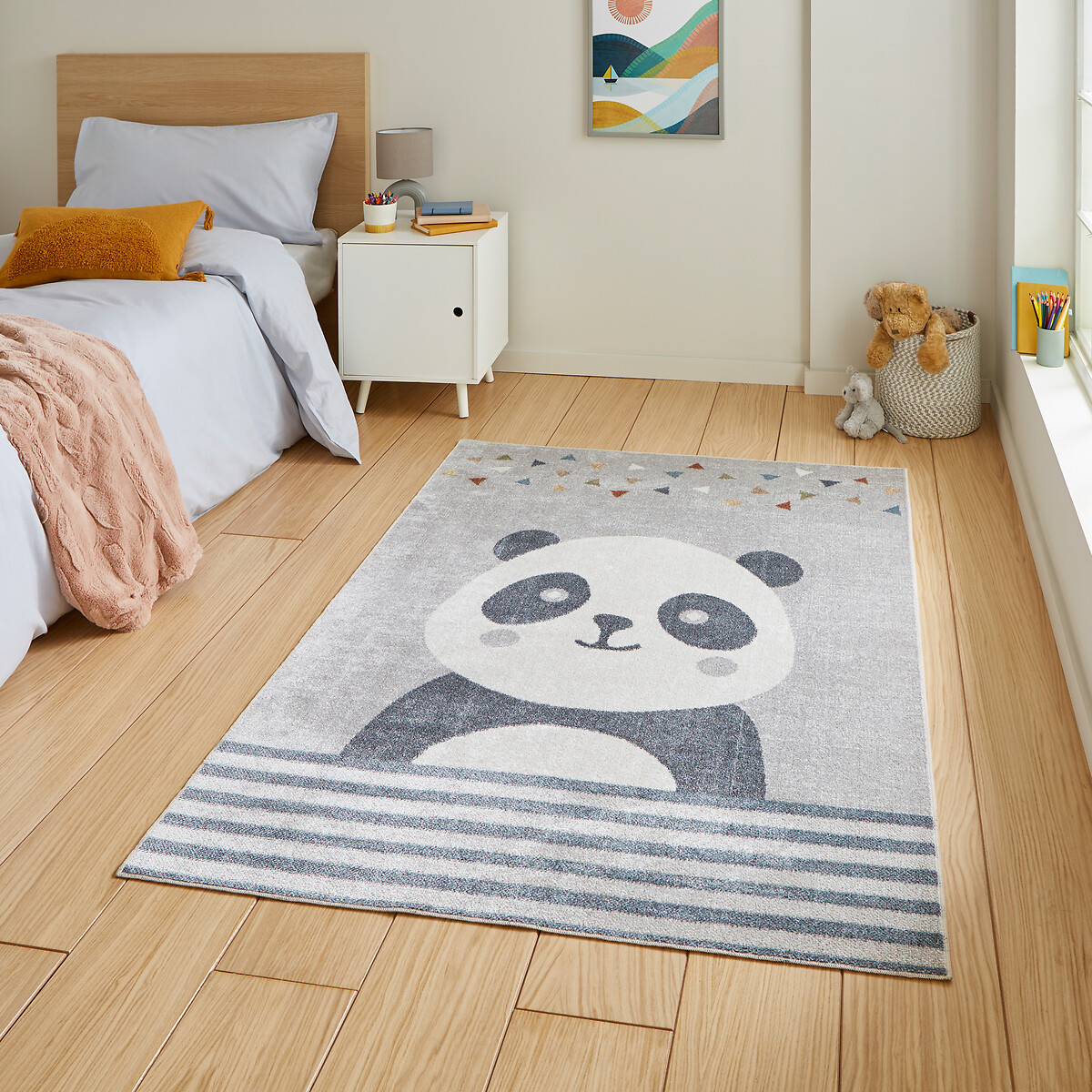 Kids Washable Panda Rug multi-coloured, SO'HOME