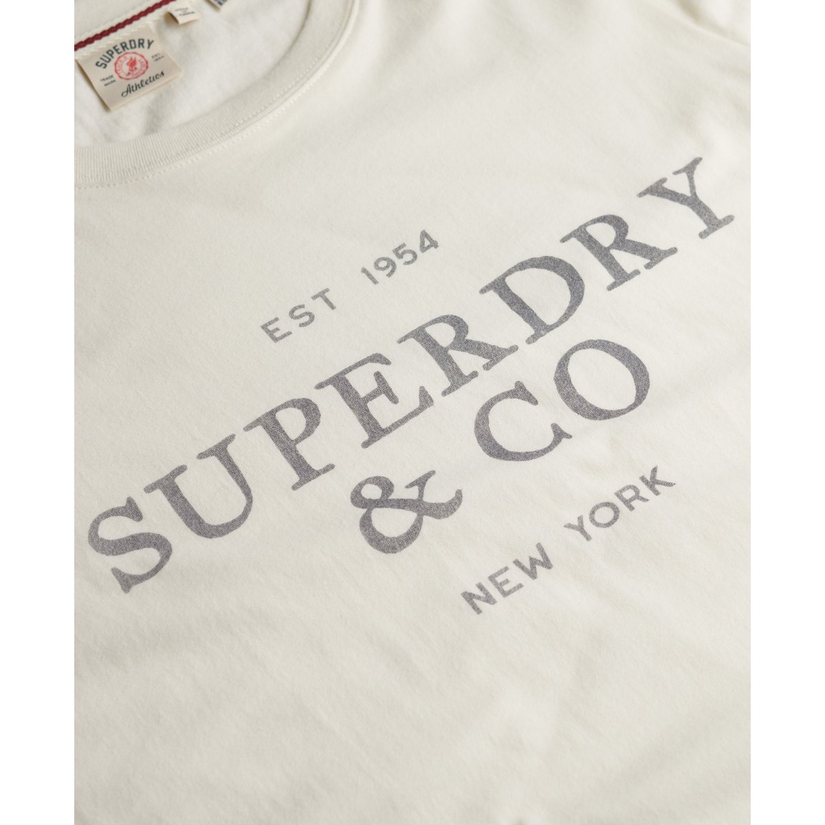 T-shirt Luxe Casual Coupe Décontractée crème, SUPERDRY