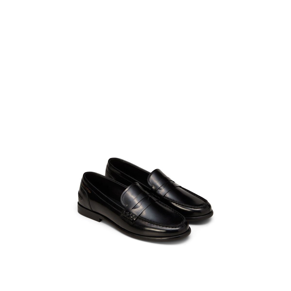 Penny-Loafer modèle Fiona en cuir de vache raffiné noir, MARC O'POLO