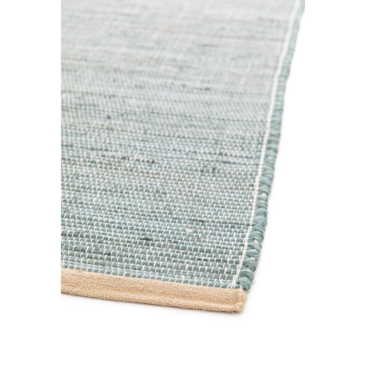 Tapis design en jute tissé main BANDOL bleu naturel, AFK LIVING