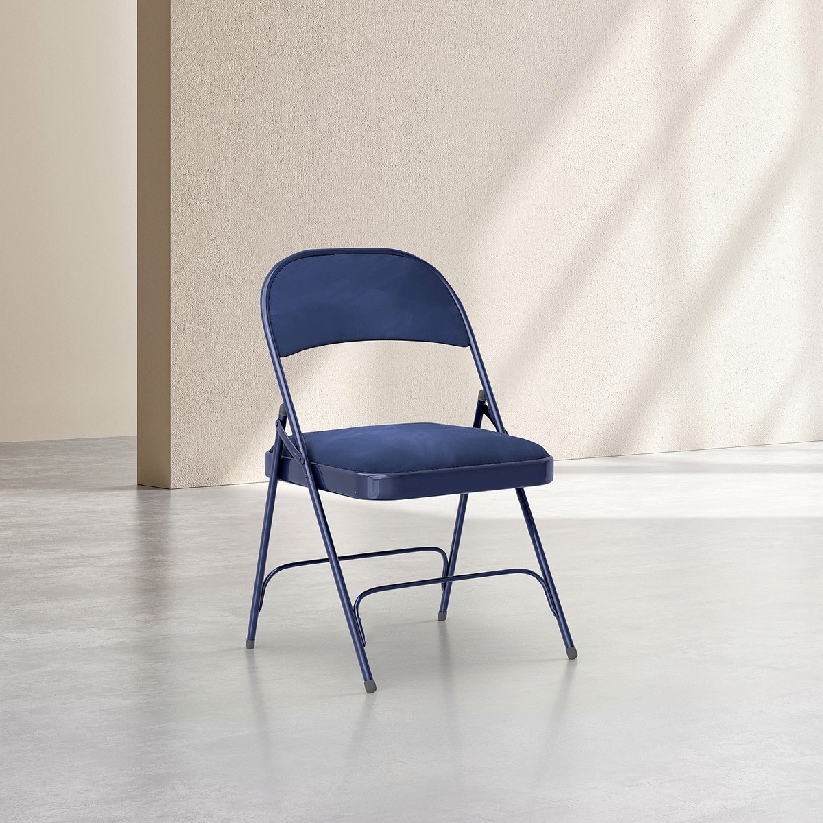 Chaise métal MACADAM bleu nuit, HABITAT
