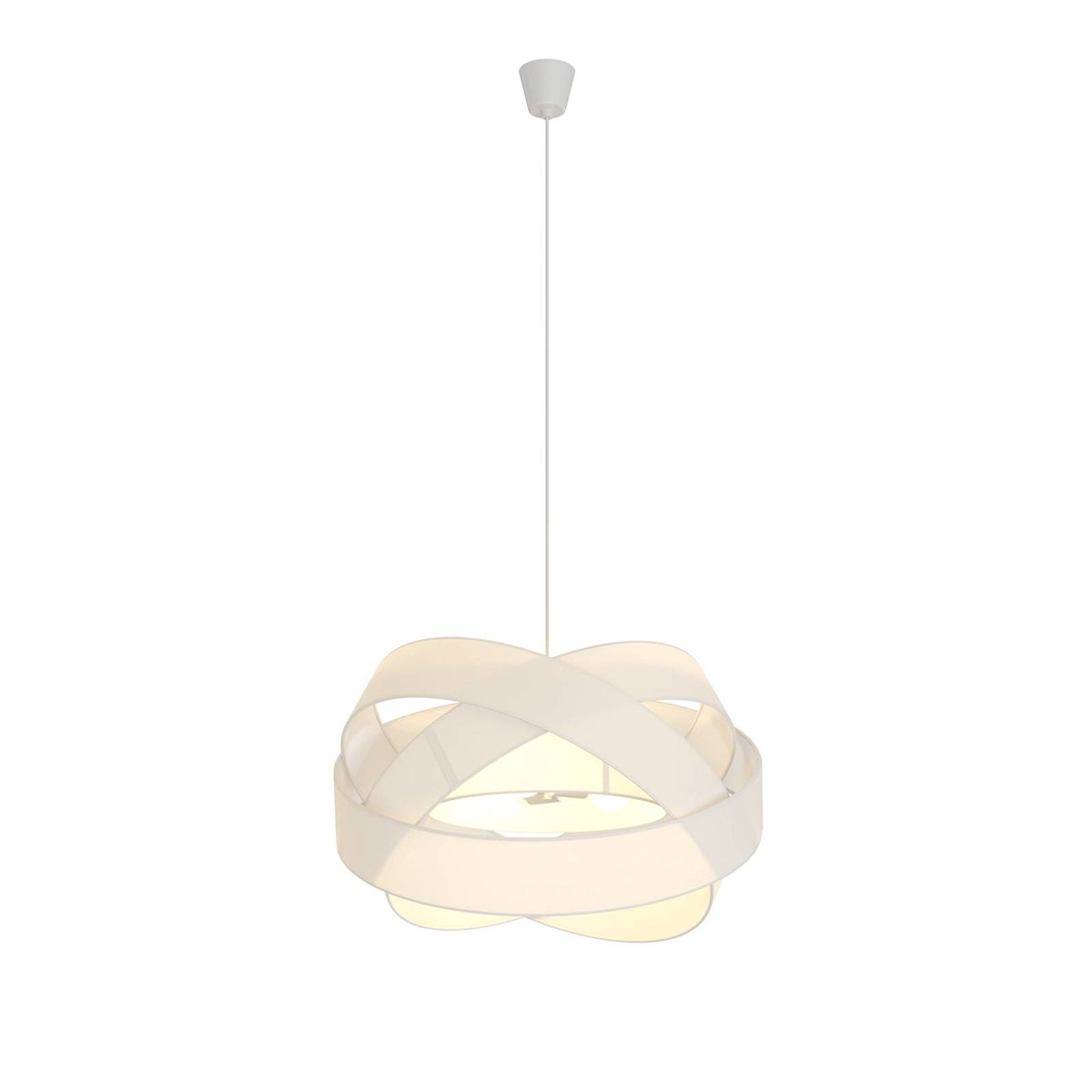 Suspension en textile moderne, Simaria blanc, LINDBY