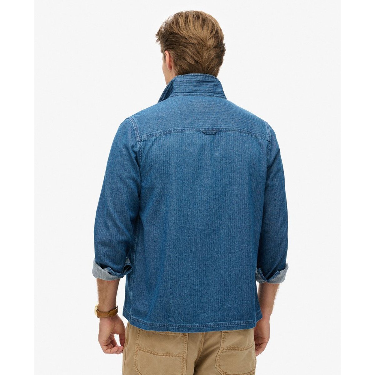 The Merchant Store - Surchemise indigo chevron indigo, SUPERDRY