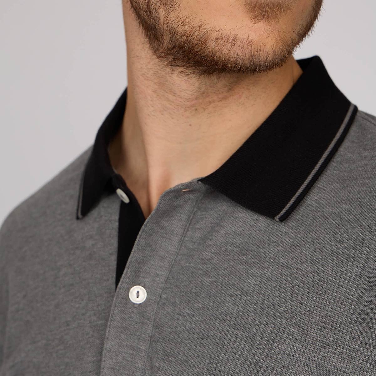 Polo Erwann gris moyen, MISE AU GREEN
