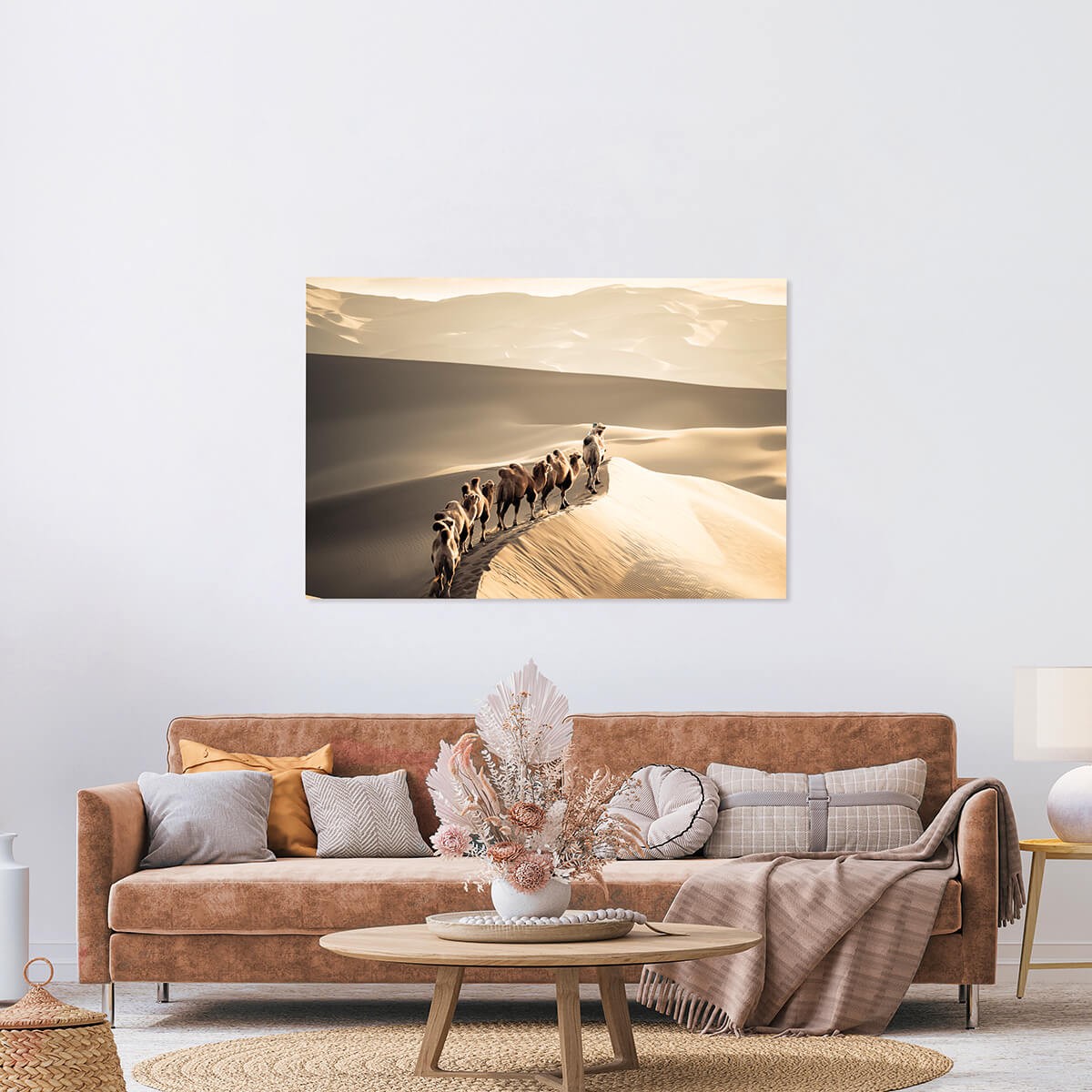 Tableau Mural Chameaux & Dunes GRANDS ESPACES tableau en verre synthétique, CEANOTHE