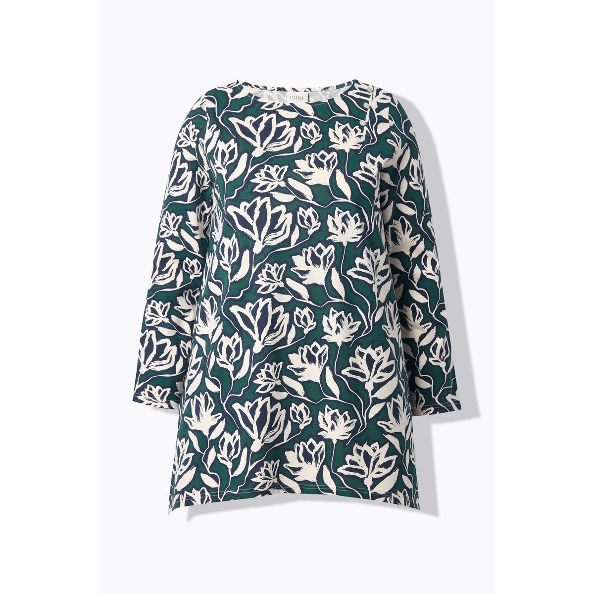 T-shirt en coton bio vert émeraude, ULLA POPKEN