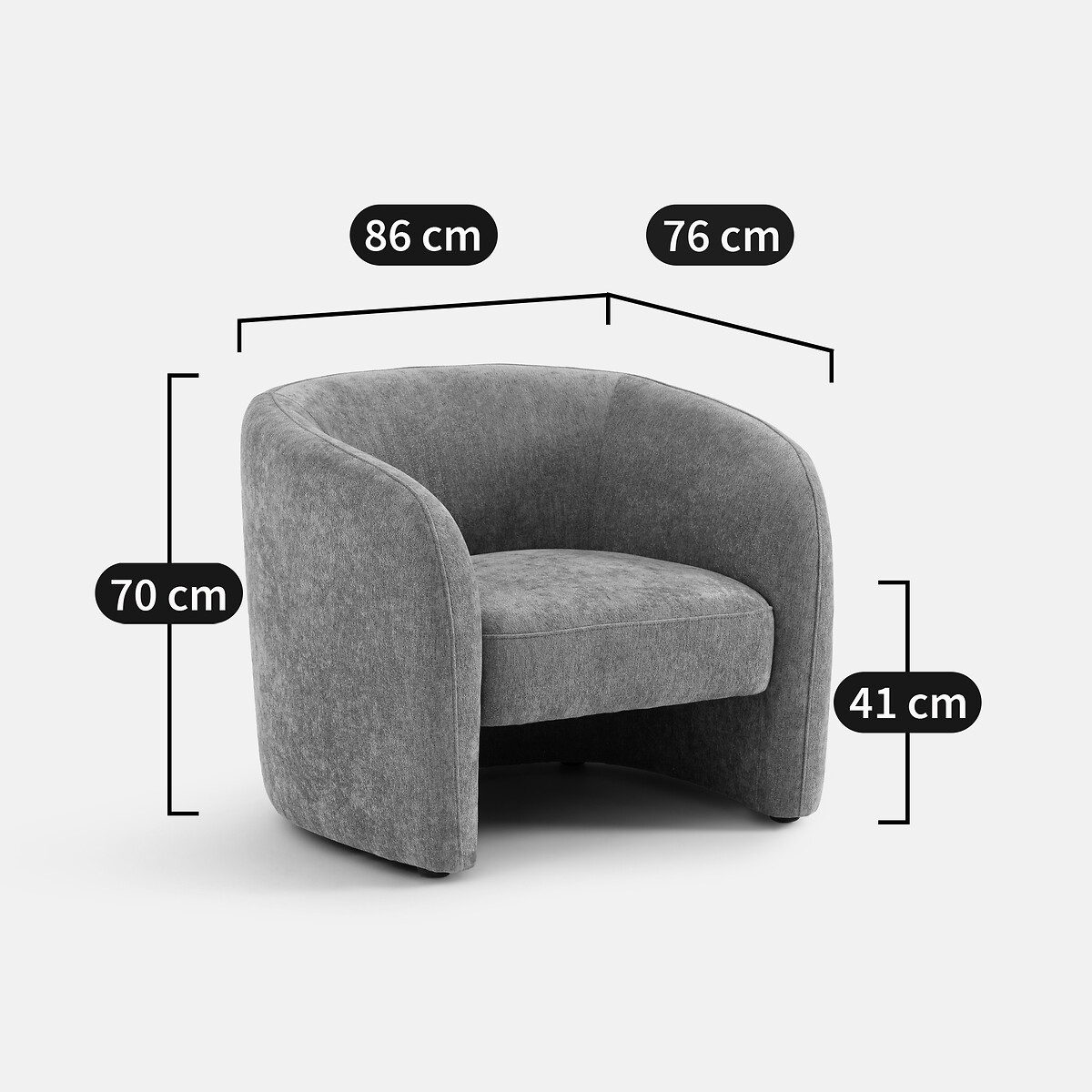 Cadeirão, 1 pessoa, estampado com motivo geométrico, LANDINE estampado, LA REDOUTE INTERIEURS