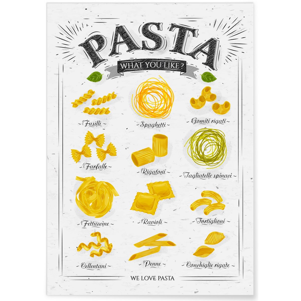 Affiche Pasta blanc, L'AFFICHERIE