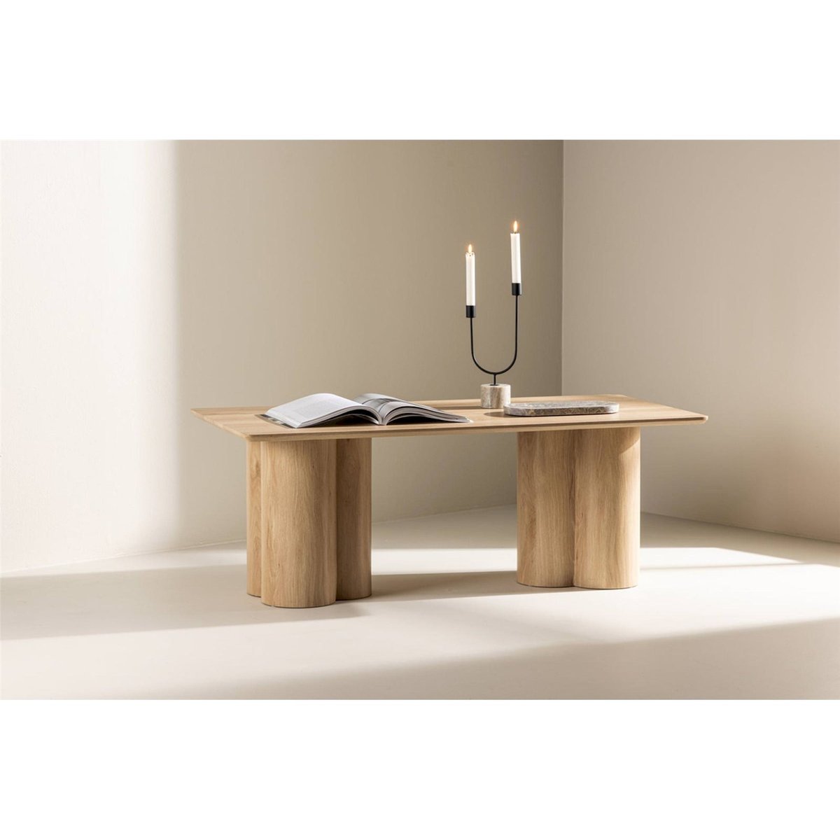 Table basse rectangulaire en chêne blanchi chêne blanchi, RECOLLECTION