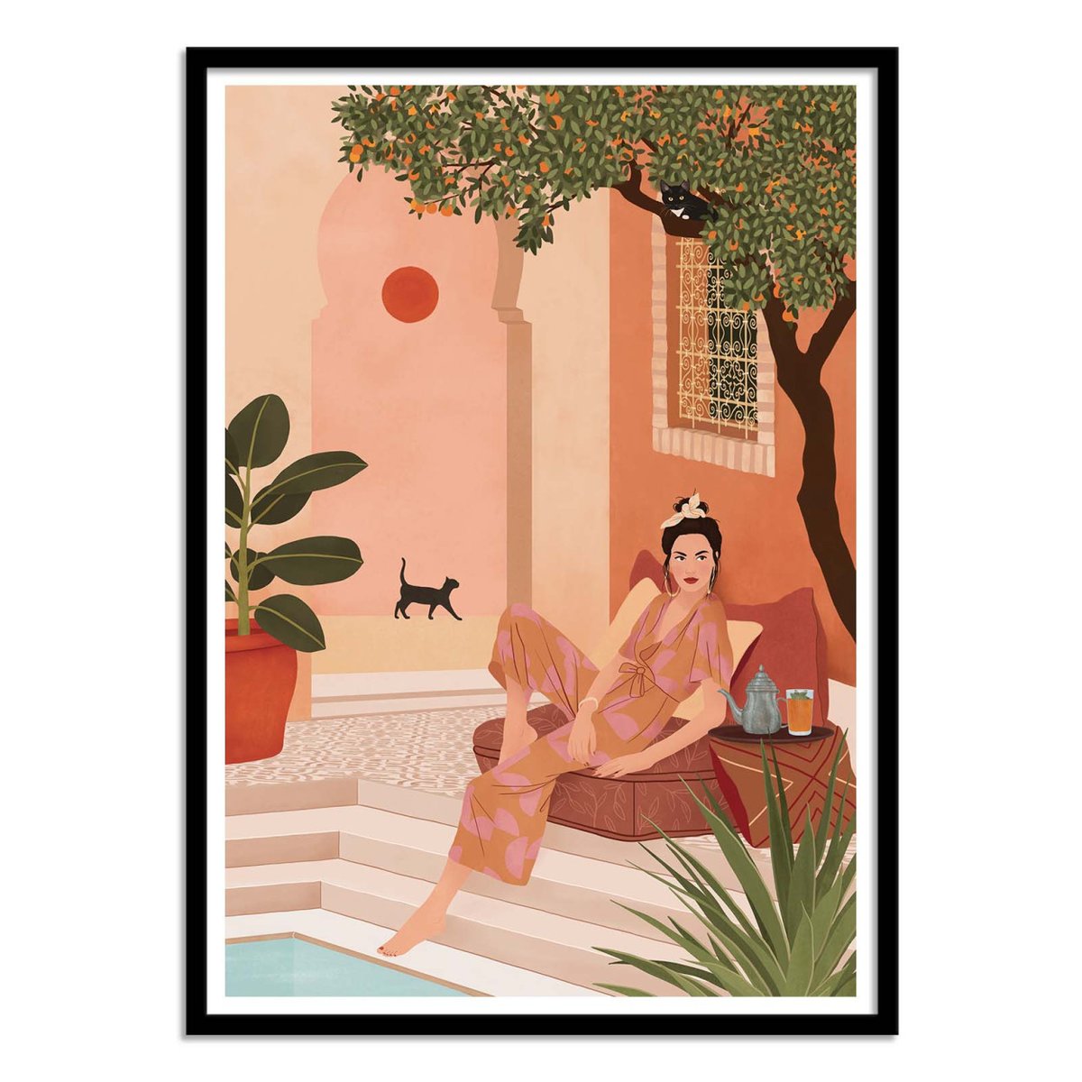 Affiche d'art - Secret Garden - Petra Holikova orange, WALL EDITIONS