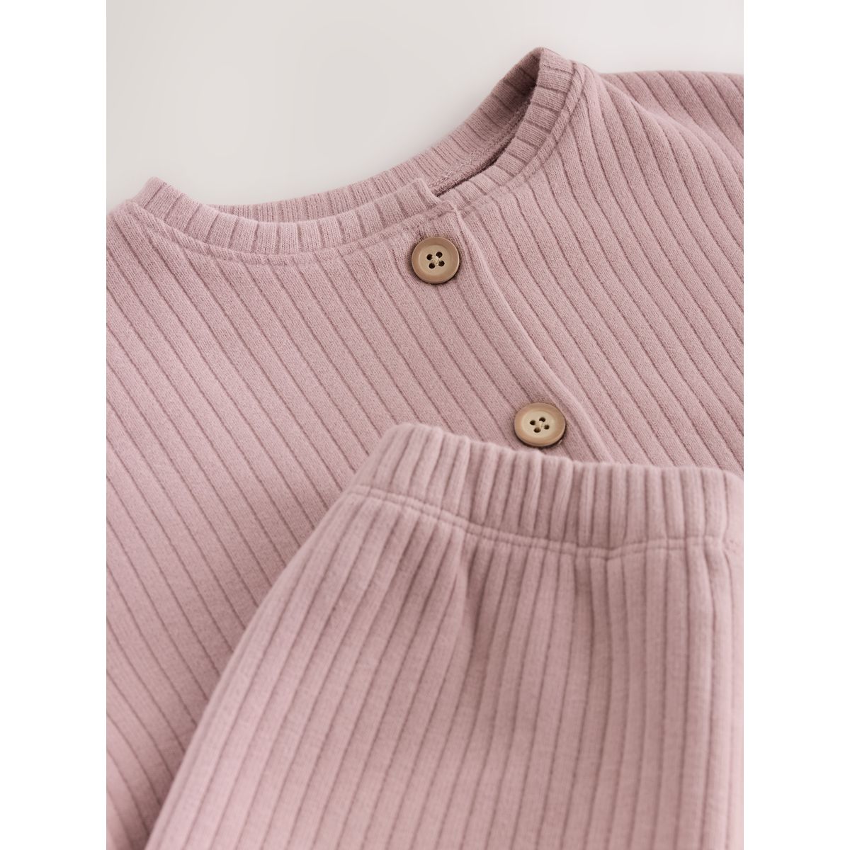 Ensemble cardigan côtelé et pantalon rose, NEXT
