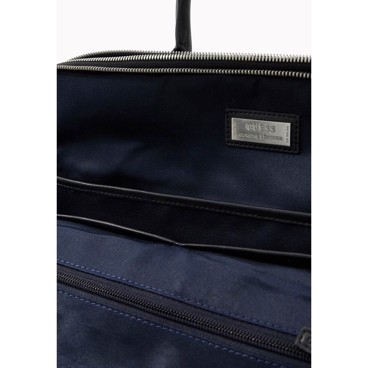 Sac En Cuir Véritable Monaco noir, GUESS