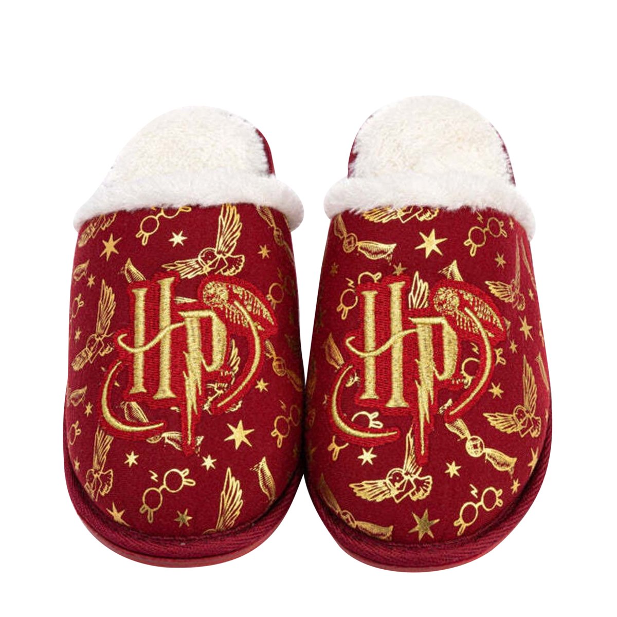 Chaussons brodés rouge / jaune doré, HARRY POTTER