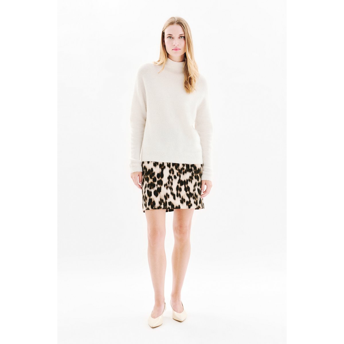Pull droit minimaliste MARIANNO ecru, CAROLL