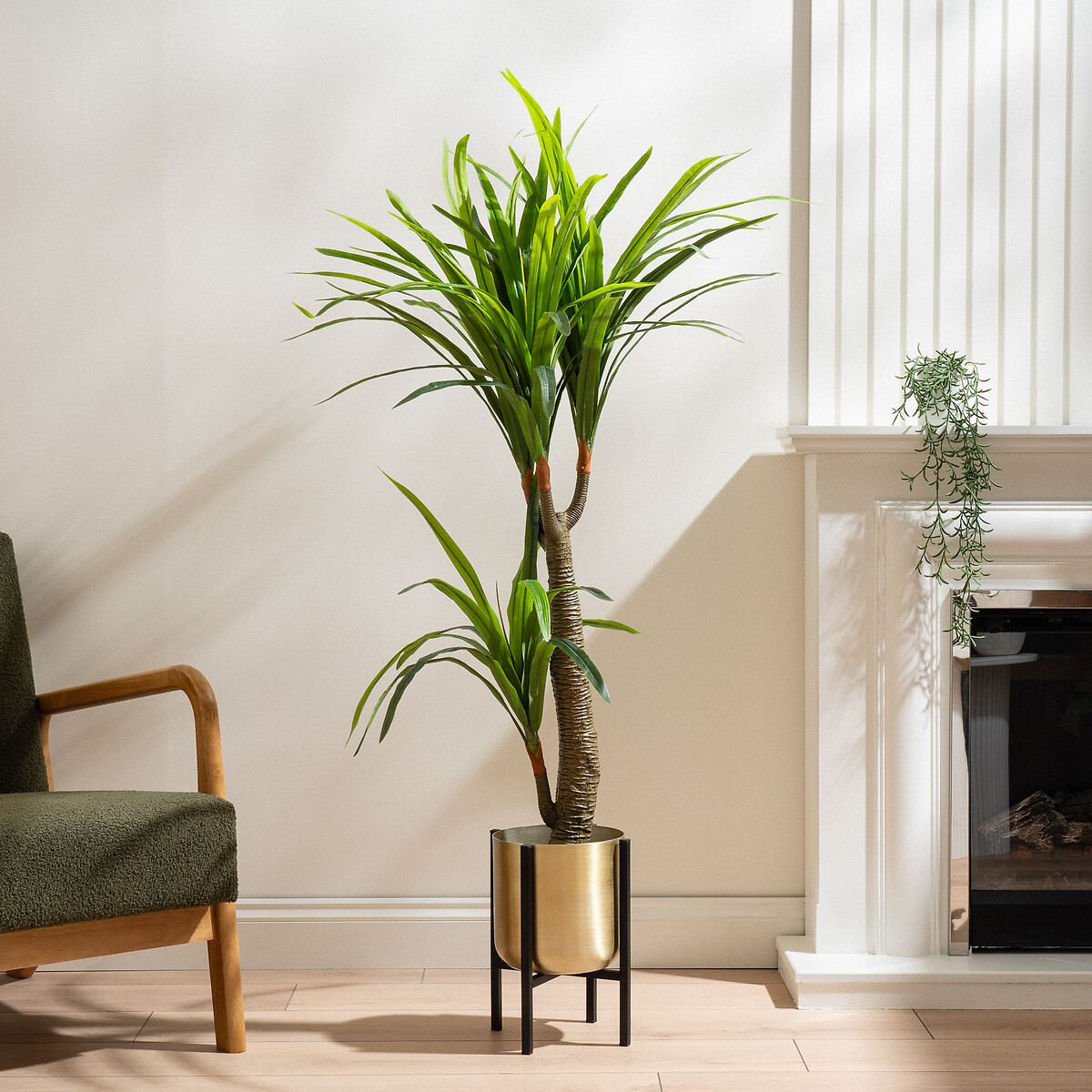 41cm Gold Planter on Stand Large gold-coloured, SO'HOME