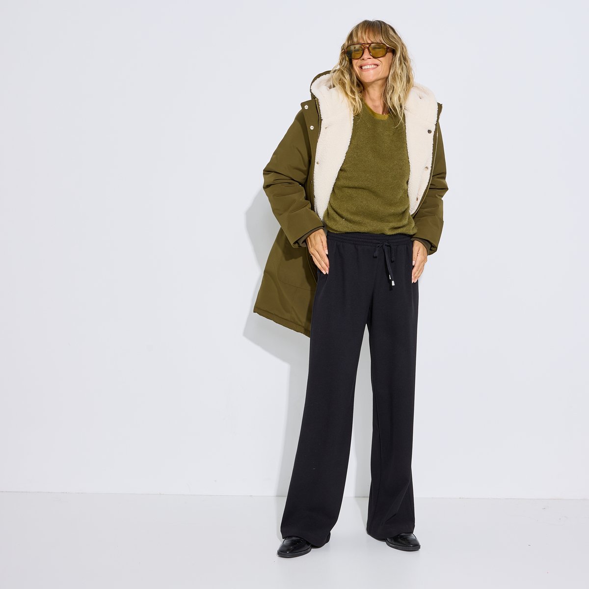 Parka chaude doublure amovible vert kaki, GRAIN DE MALICE