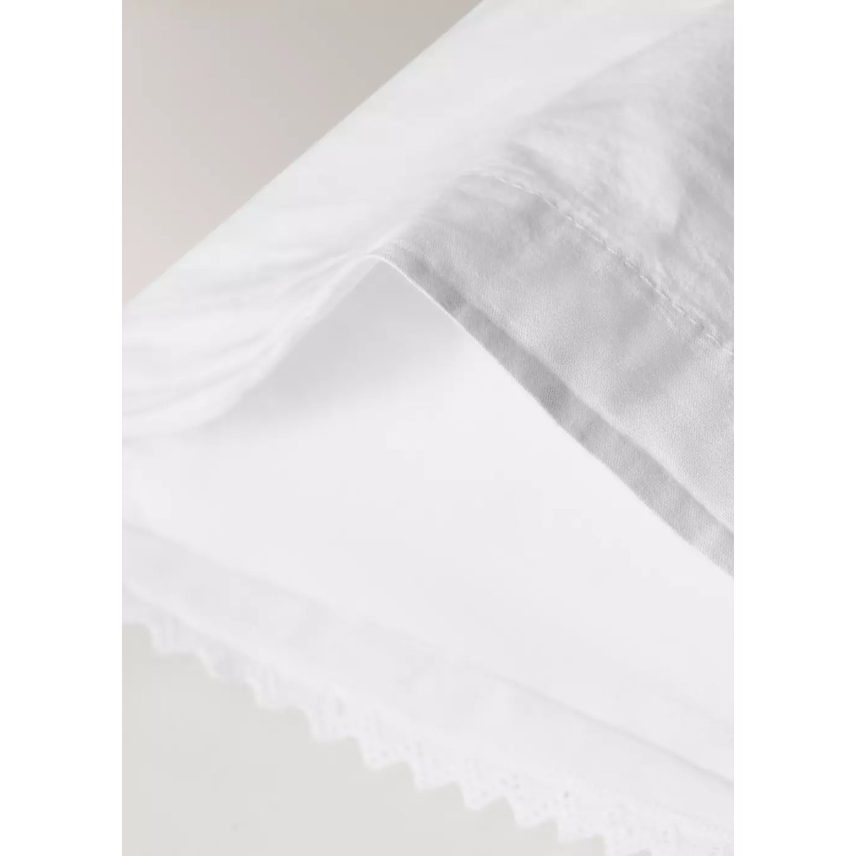 Taie d’oreiller berceau percale garment-washed 30 x 50 cm blanc, MANGO HOME